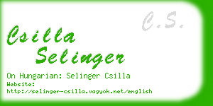 csilla selinger business card